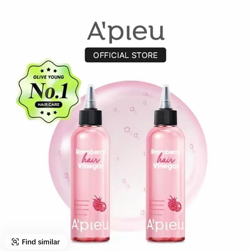 A'PIEU Raspberry Hair Vinegar Treatment – Pink Nourishing Serum